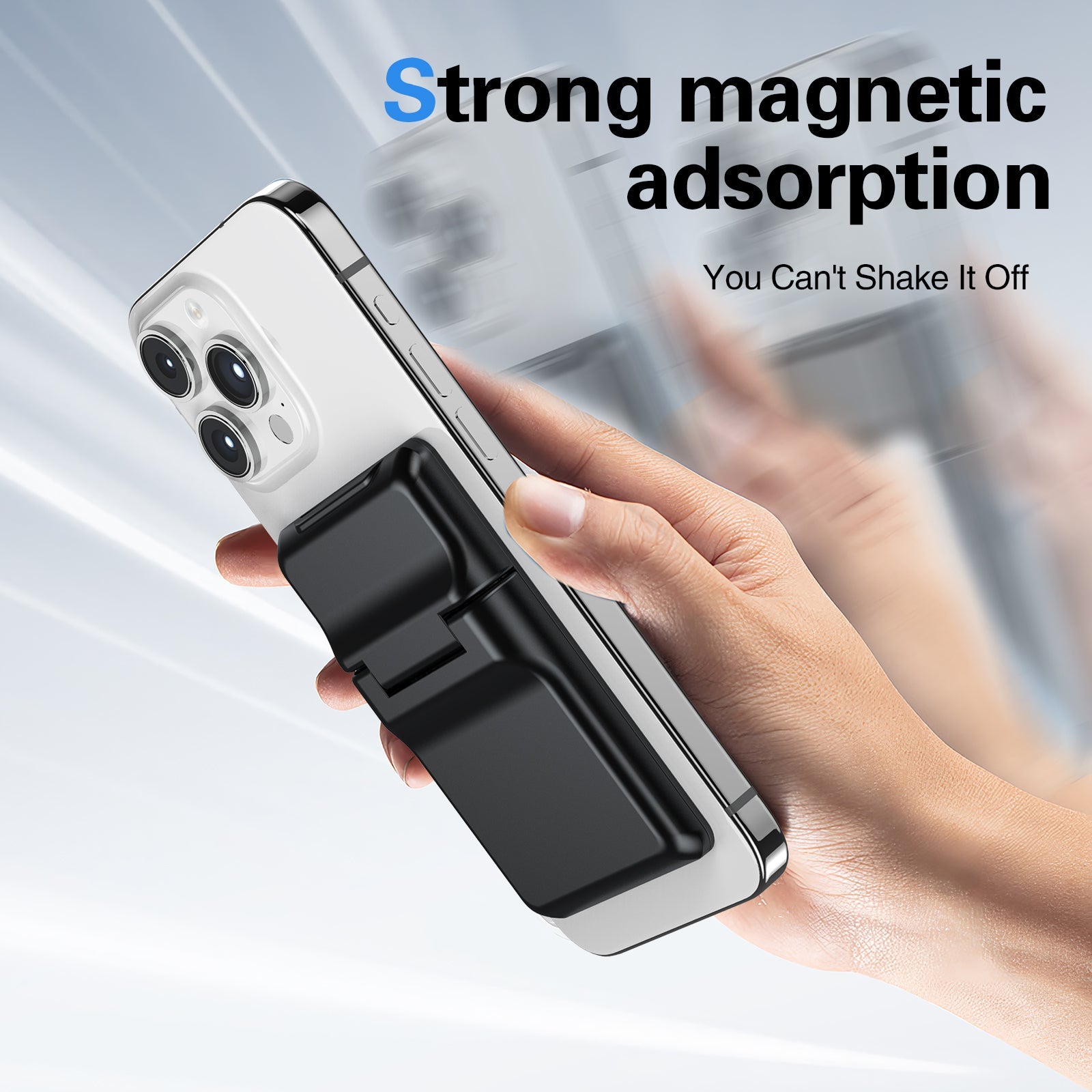 MagSafe Detachable Wallet with Adjustable Stand - Black