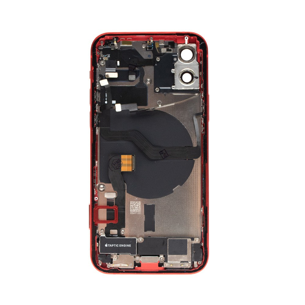 Rear Housing with Full Set Parts for iPhone 12-Red (Purple)