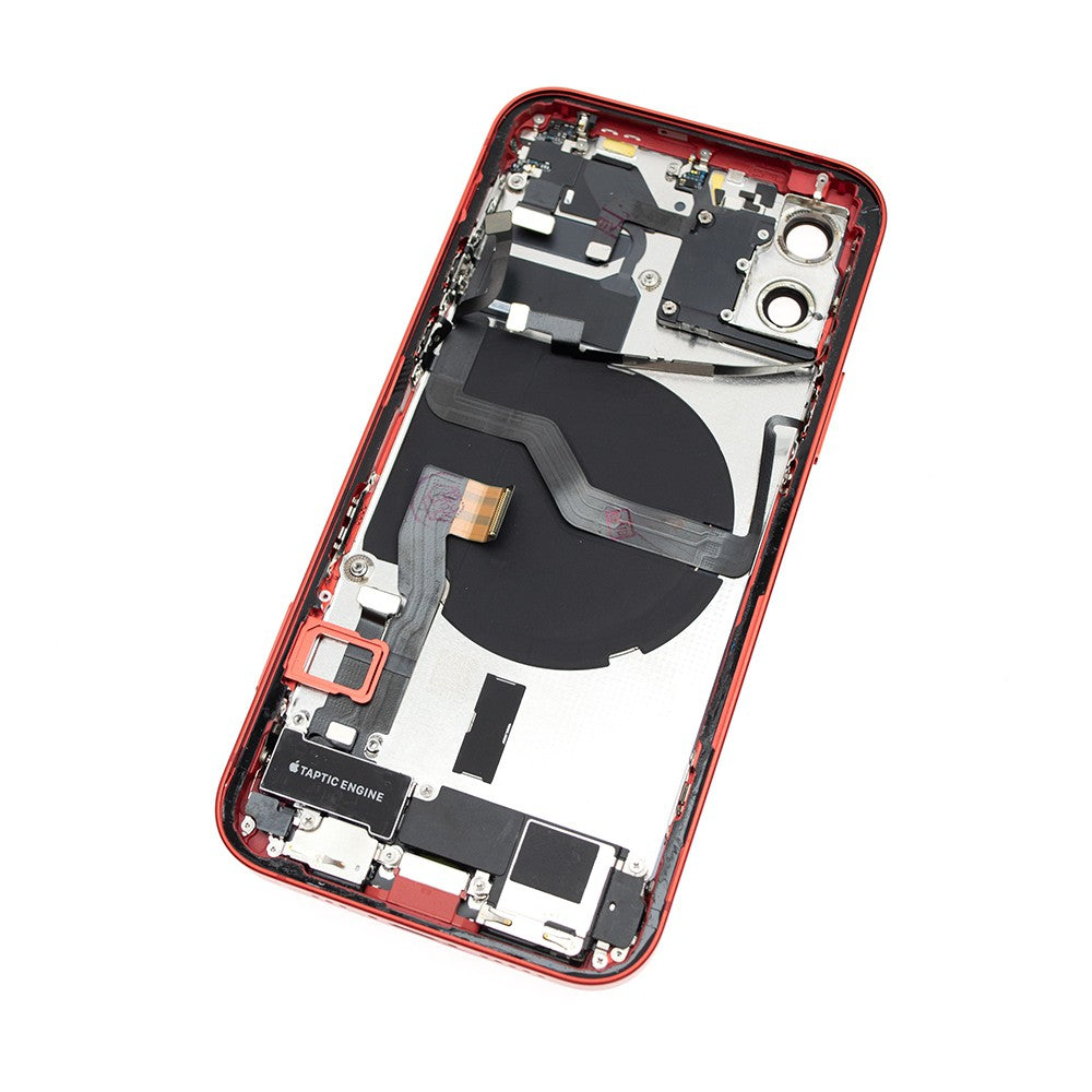 Rear Housing with Full Set Parts for iPhone 12-Red (Purple)