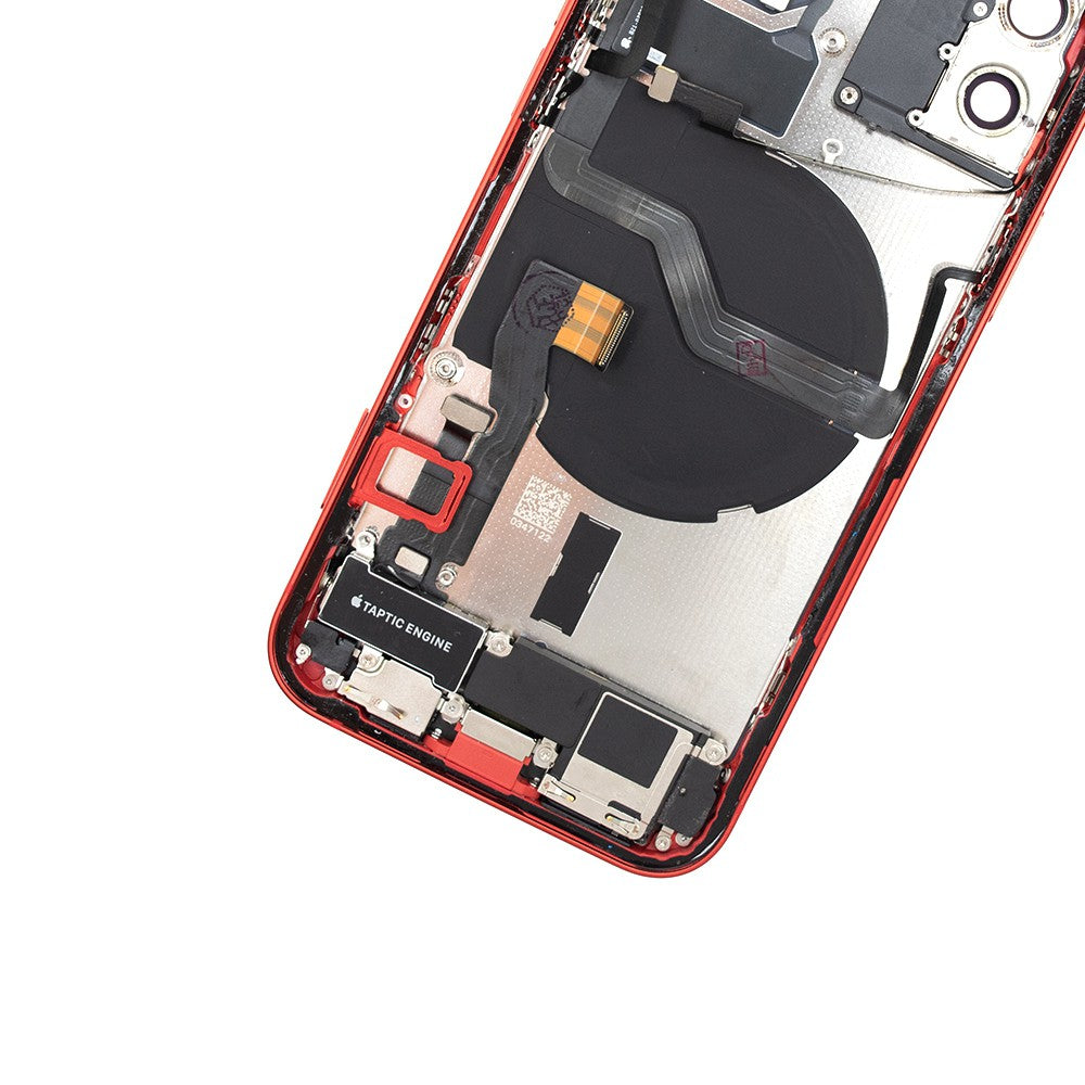 Rear Housing with Full Set Parts for iPhone 12-Red (Purple)