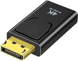 Pbuddy DP to HDMI Adapter, Display-Port Male to HDMI Female Converter Unidirectional 1.3 Version Passive for PC, Monitor Black DPM/HDMIF/AD/1