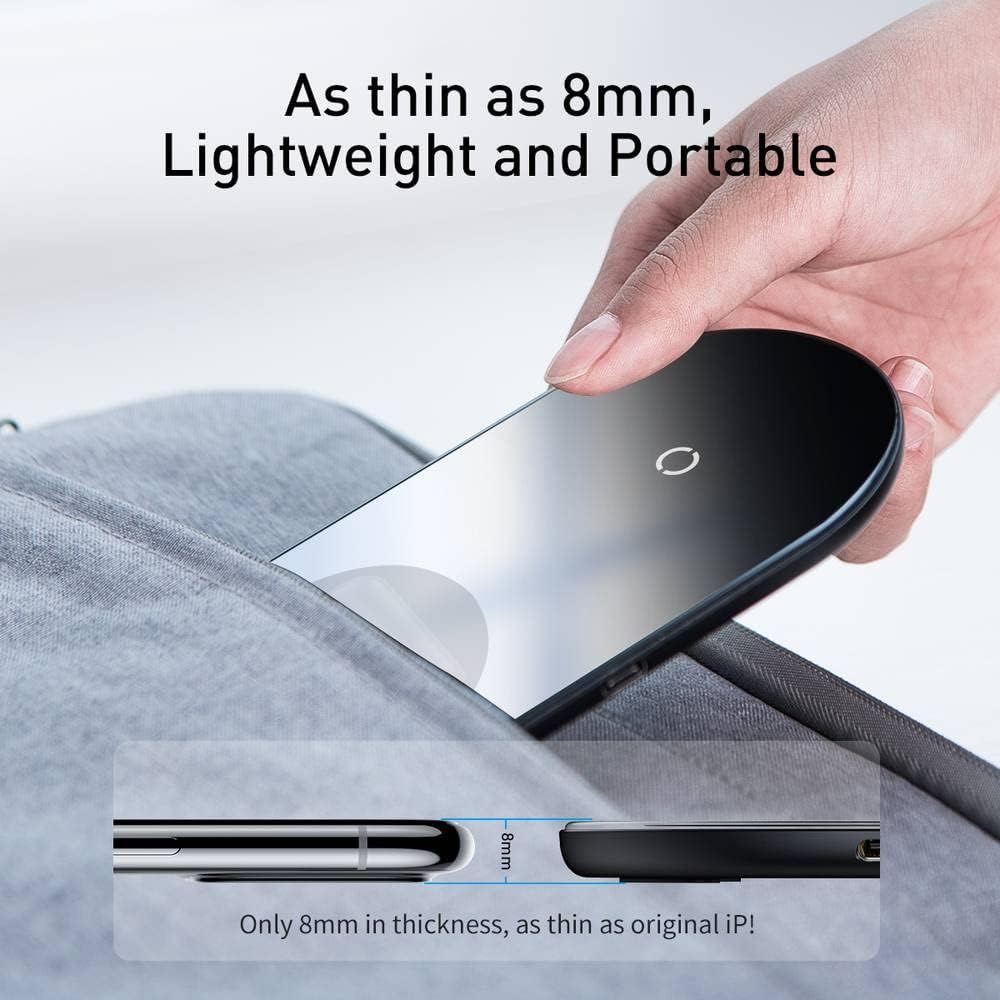 Baseus Simple 2in1 Wireless Charger 18W Max - Black, SEAPIPH5-05