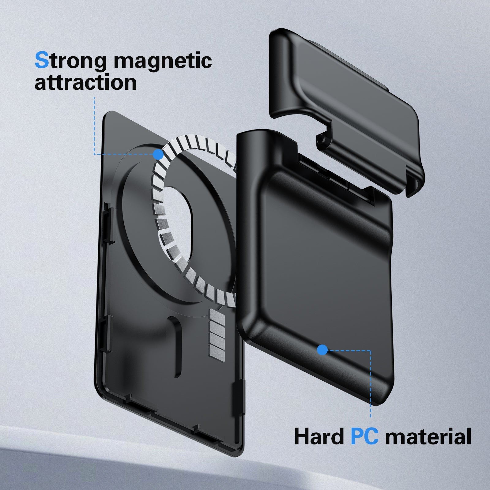 MagSafe Detachable Wallet with Adjustable Stand - Black