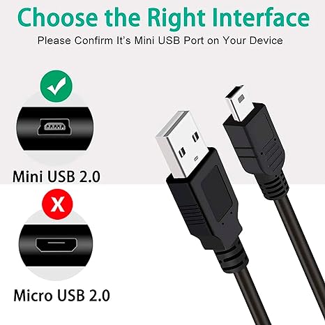 Pbuddy USB 2.0 Type A to Type B Mini Cable