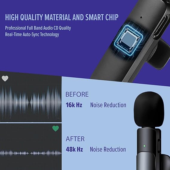 Twin Pack Lavalier TikTok YouTube video recoding Mic K11