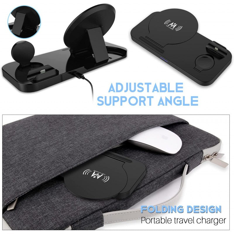 PBuddy 3 In 1 Qi-Certified Fast Wireless Charging Station