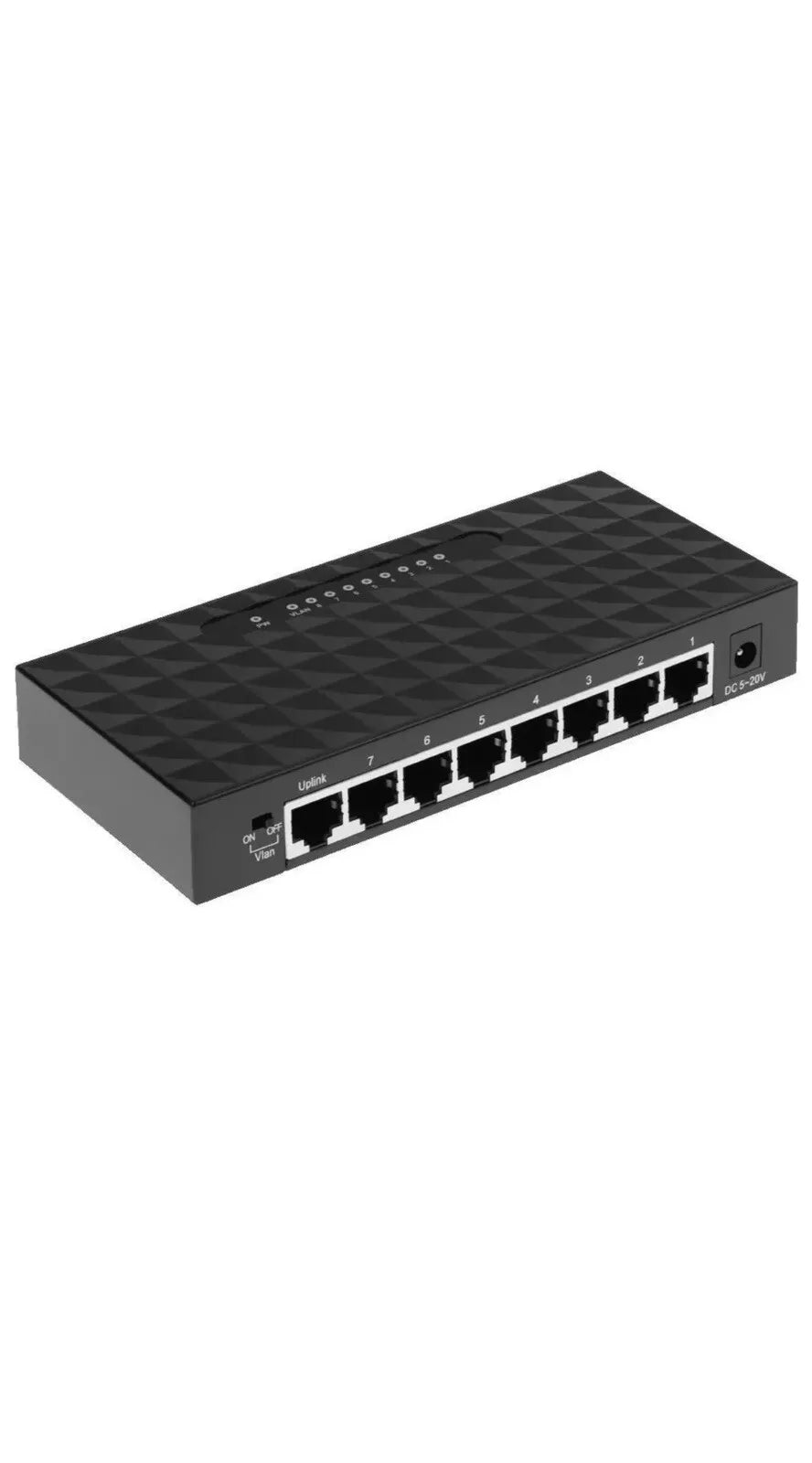 8-Port Fast Ethernet Internet Switch VLAN Hub LAN Network Splitter Adapter