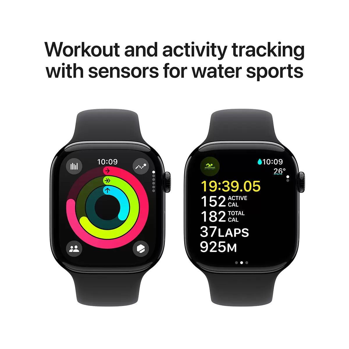 Apple Watch Series 10 GPS + Cellular 46mm – Jet Black Aluminium Case with Sport Band (M/L) | New