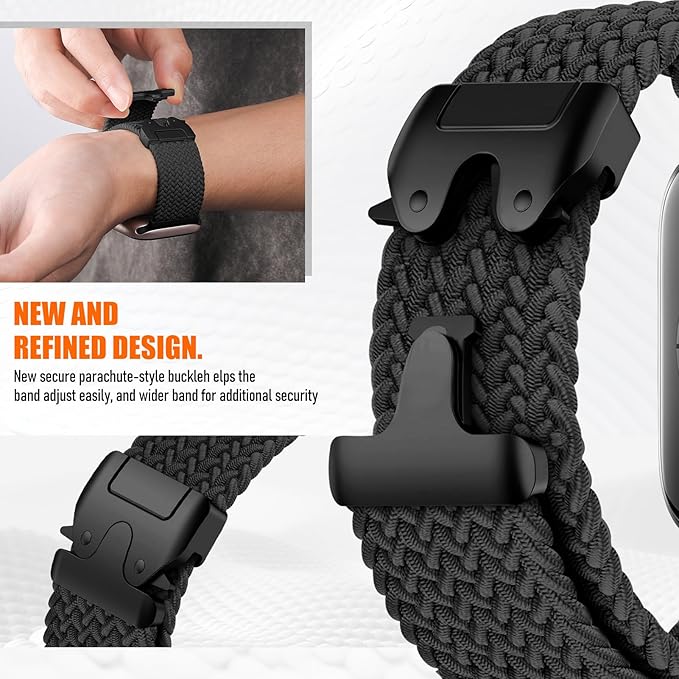 Braided Solo Loop Apple Watch Band – Parachute Buckle Nylon Strap for 38mm / 40mm / 41mm