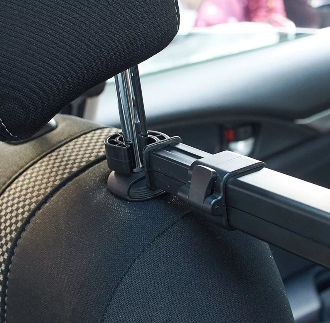 Car Back Seat Headrest Hook Hanger Storage Phone Tablet IPad Holder Dual Mount