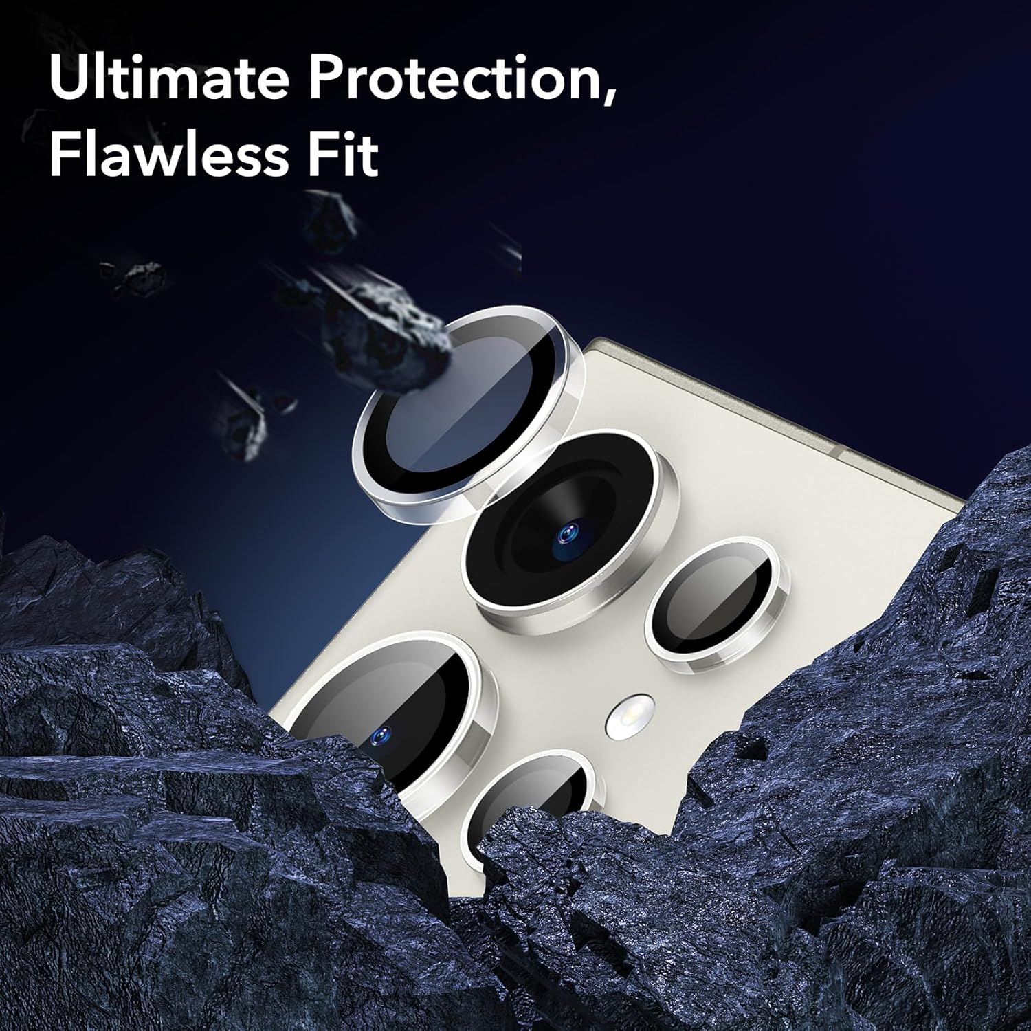 Samsung Galaxy S24 Plus Camera Lens Protector – Individual Ultra-Thin Tempered Glass with Aluminum Edging, Case-Friendly (1 Set, Clear)