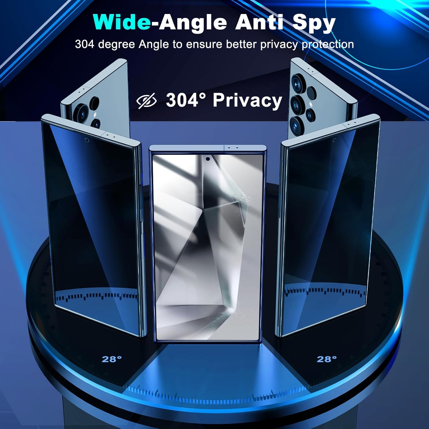 Samsung Galaxy S24 Privacy Screen Protector β Case-Friendly, No Edge Coverage