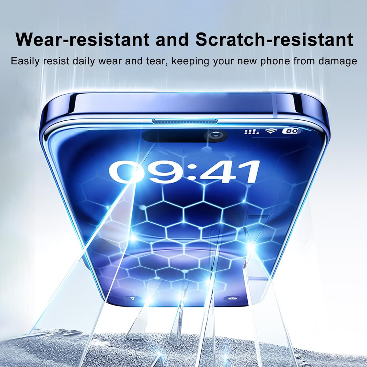 Apple iPhone 15 Pro Clear Screen Protector – Case-Friendly, Bubble-Free, No Edge Coverage