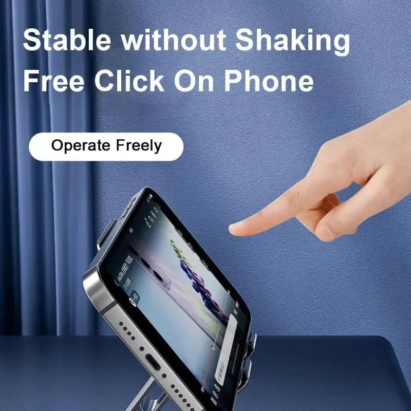 Pbuddy Aluminum Alloy Desk Mobile Phone Holder 360 Turntable Adjustable Table Cell Phone Stand