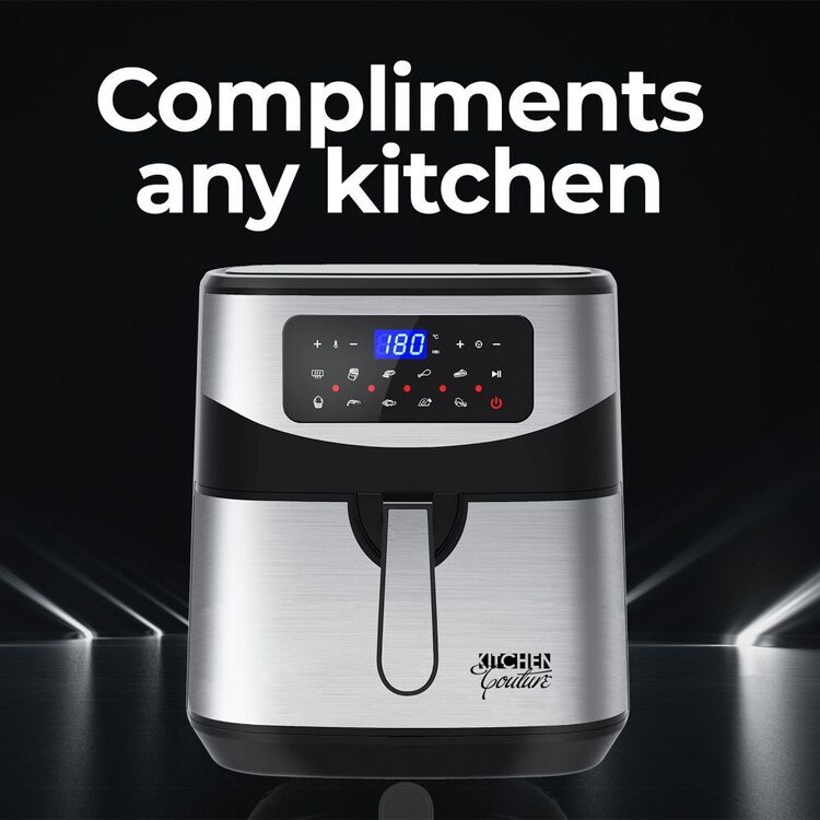 Kitchen Couture Digital Air Fryer Silver 12L – Healthy, Convenient, and Stylish Cooking