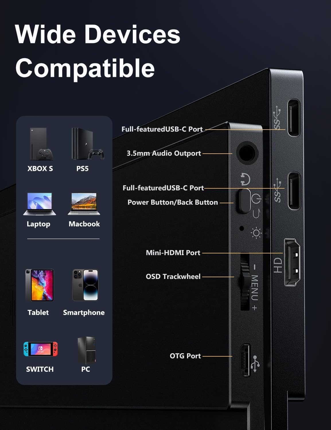 Portable Monitor, 15.6