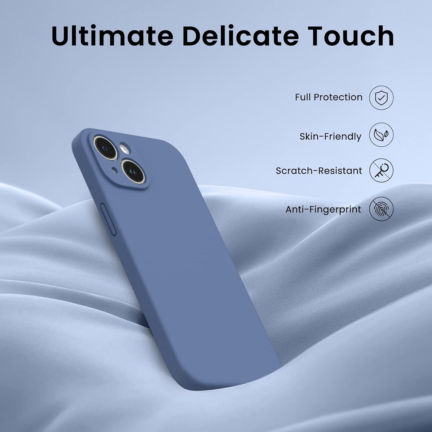 Silicone Gel Rubber Case Full Body Protective Case for IPHONE 15 Plus