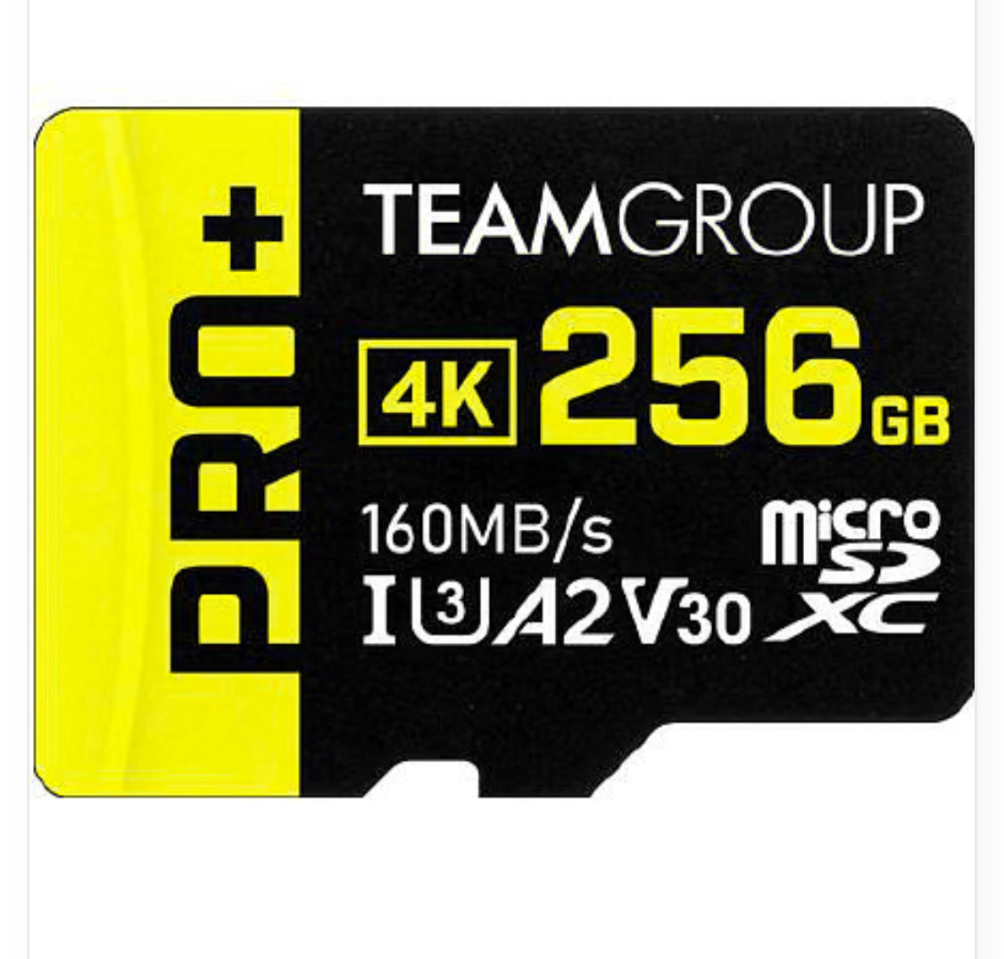 TEAMGROUP PRO A1 512GB Micro SDXC UHS-I U3 V30 128/ 256GB