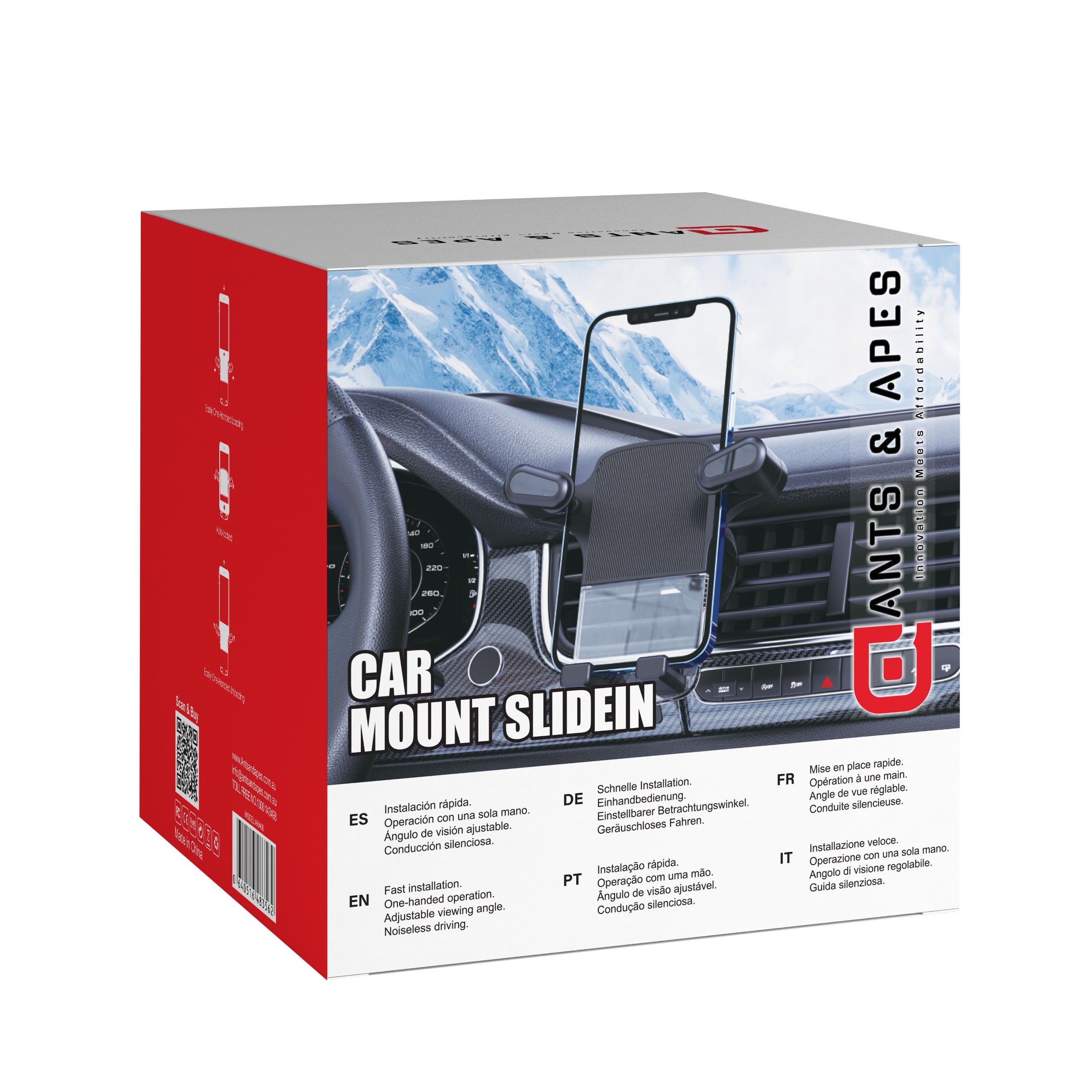 Ants & Apes Car Vent Phone Mount Gravity Cell Phone Holder Rotatable Swing 360 Degree Phone Holder for iPhone x xs 11 12 13 14 15 16 pro max Samsung s20 s21 s22 s23 s24 Fe Plus Ultra