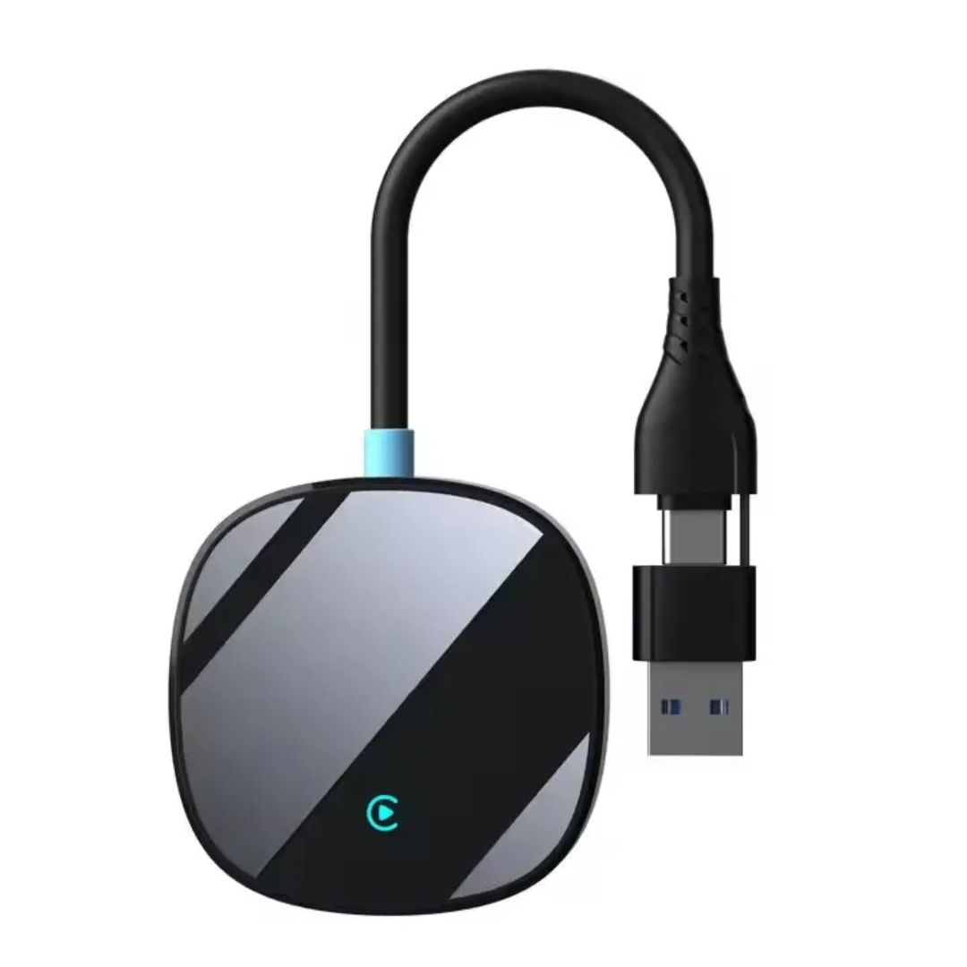 Carplay / Android Auto Adapter OEM ODM Wireless Car Play Ai Box Portable 2 in 1 Dongle Wireless Carplay Wired Wireless