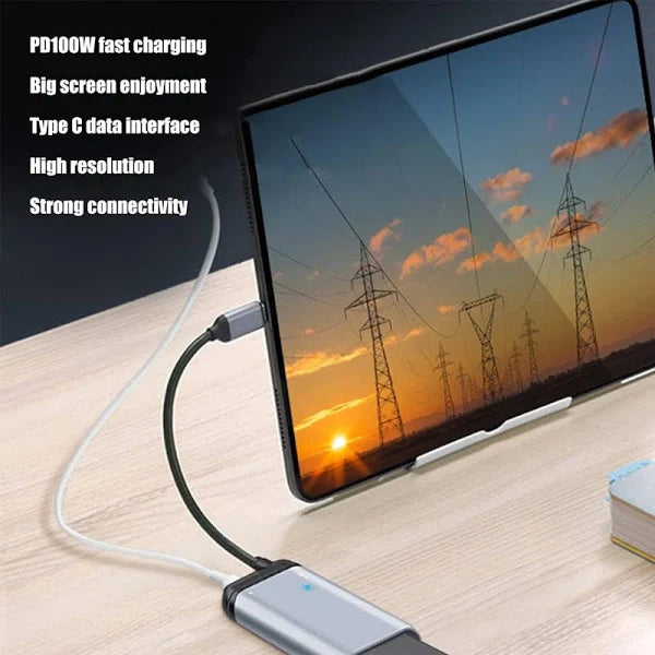 This Type C to VGA adapter will allow you to connect your Apple Macbook, Google Pixelbook, or any other Type C enabled laptop to your 1080p HDTV, projector or LCD TV. Perfect for travelling for business, or carrying around to a friends house to watch movi