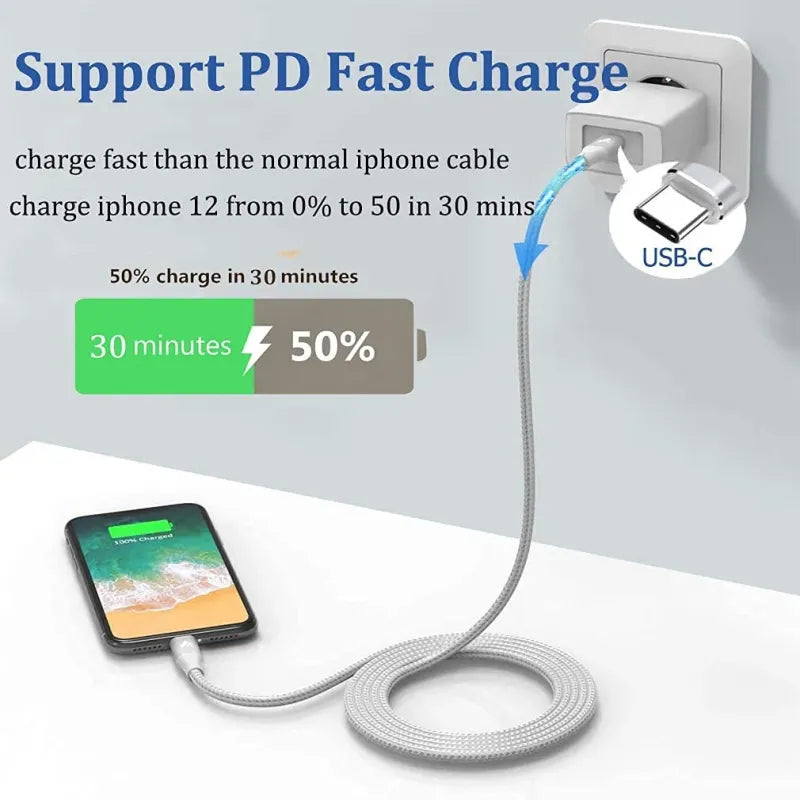 PBuddy USB C To Lightning Cable 27W 1M IPhone Charger Cable Apple MFi Certified Power USB-C IPhone Charger Cord Fast Charging For IPhone 14 13 12 11 Pro Max Mini XS XR X 8 7 Plus 6s SE, IPad