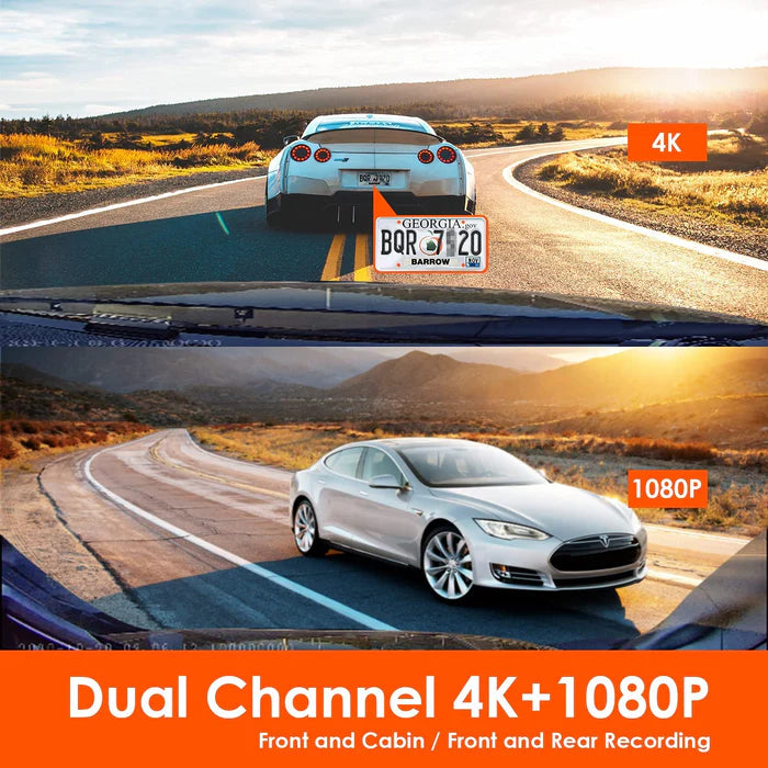 Vantrue On Dash n4 4K Dash Cam 3 Channel 1440P Front 1080P Rear IR Night Vision Parking Monitor Heat Resistance Support 256GB Max