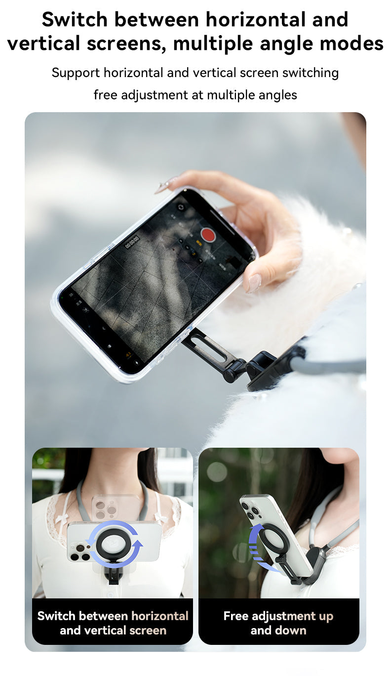 Smartphone Magnetic Neck Holder – Hands-Free Comfort Anywhere!