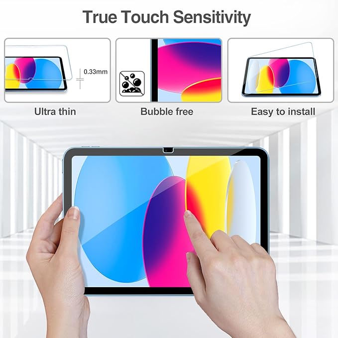 2 Pack - for Apple iPad (A16) 11-inch (2025) / 10.9-inch (2022) 9H Tempered Glass Screen Protector