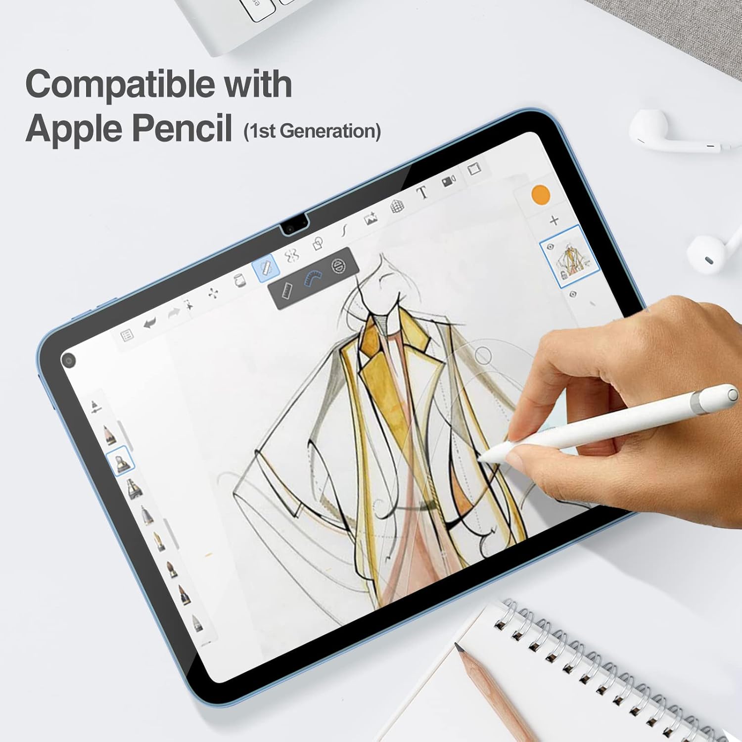 2 Pack - for Apple iPad (A16) 11-inch (2025) / 10.9-inch (2022) 9H Tempered Glass Screen Protector