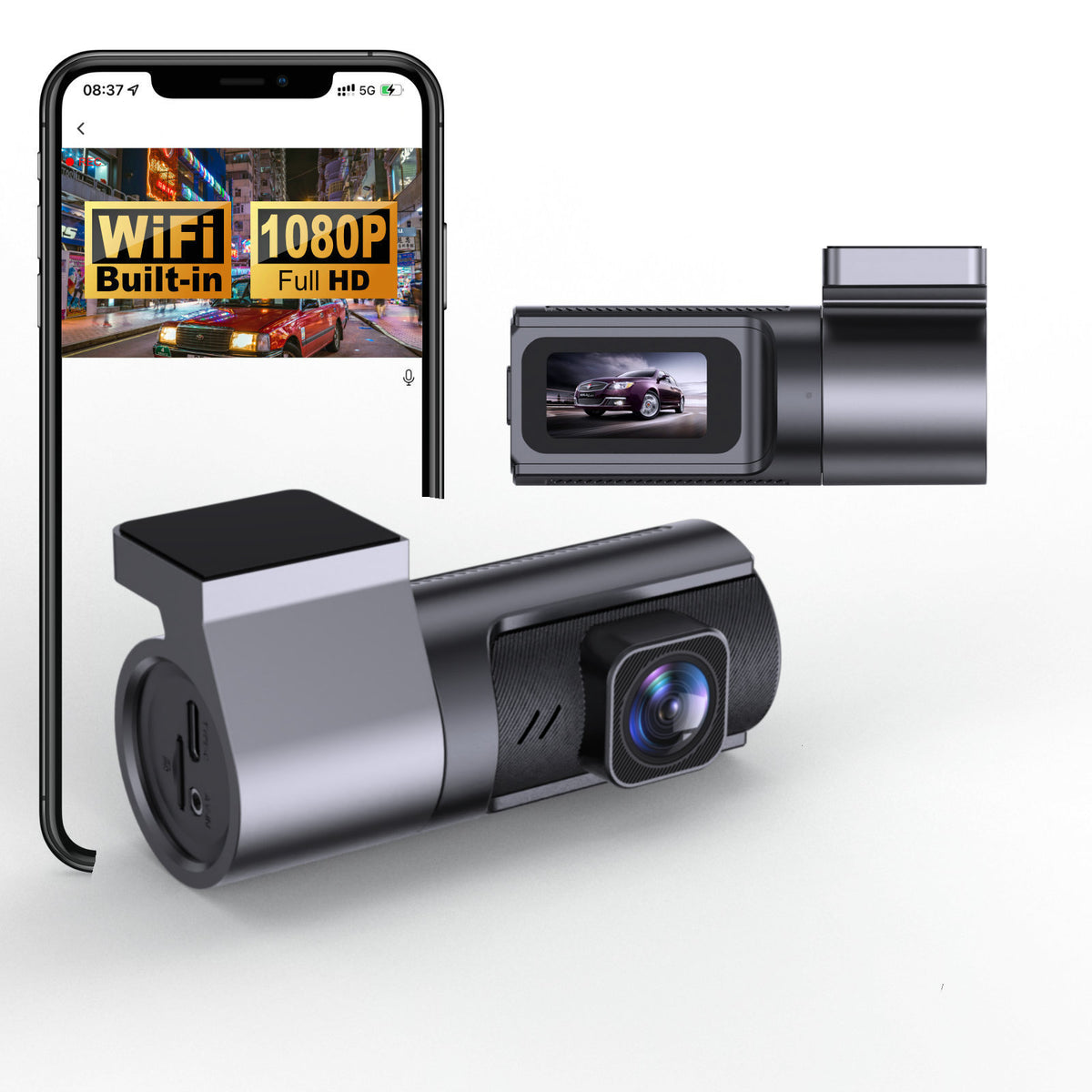 Mini WiFi Dash Cam – 1080P Full HD Night Vision Concealed Car Recorder
