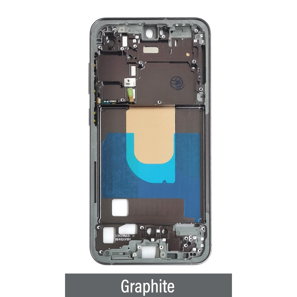 Brown Chassis Mid Frame Cover Replacement Assembly for Samsung Galaxy S23 FE S711-Graphite (EUROPEAN VERSION)