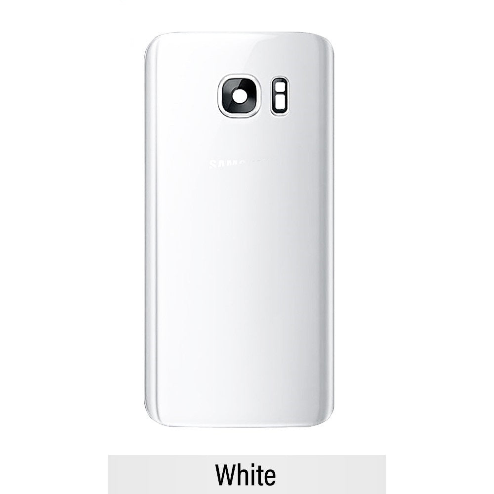 Red Rear Cover Glass For Samsung Galaxy S7 G930F-White