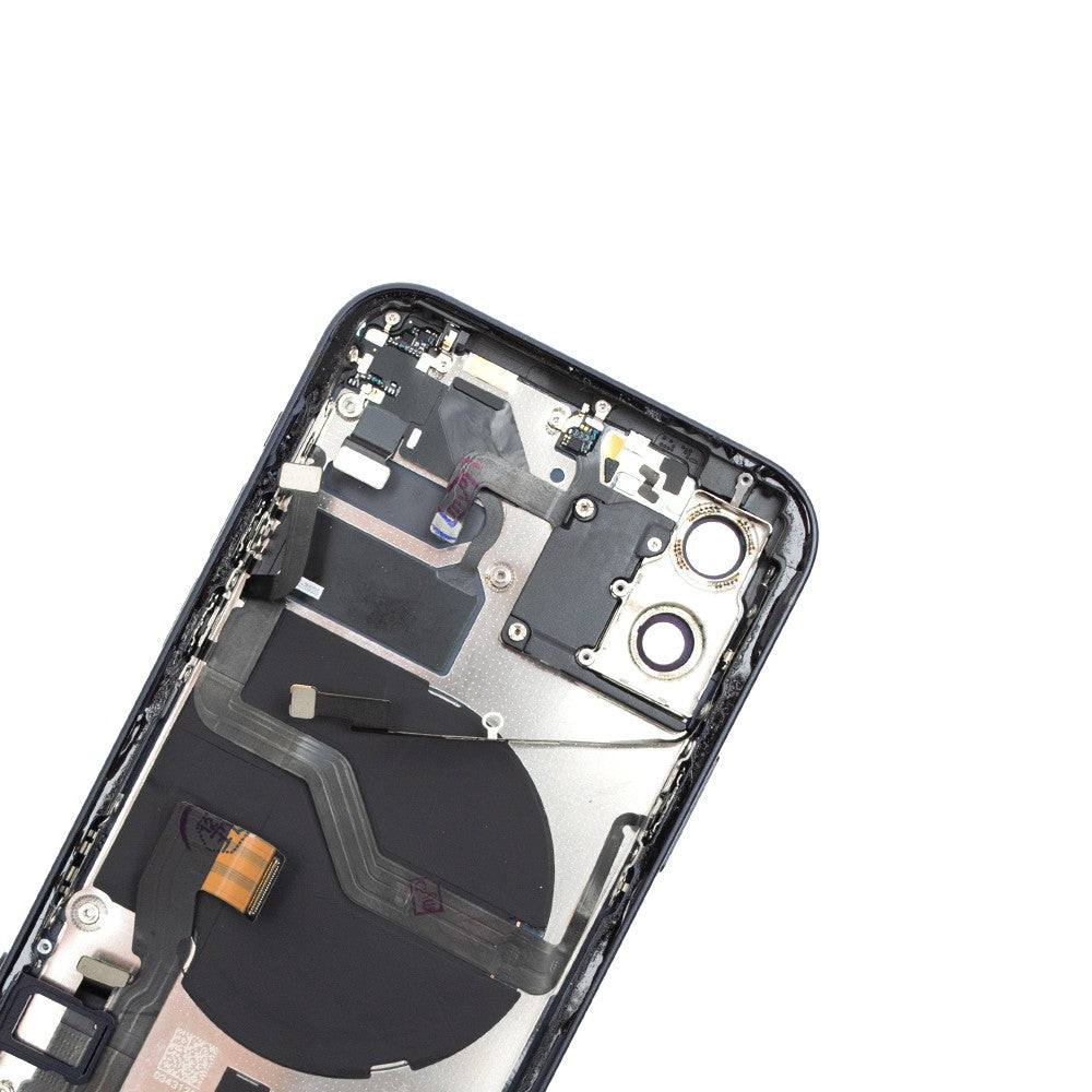 Rear Housing with Full Set Parts for iPhone 12-Black (Purple)