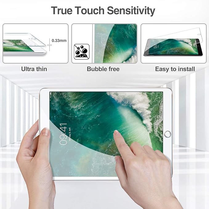 2Pack for iPad Pro 12.9 Gen (2015, 2016, 2017) 9H Tempered Glass Screen Protector.