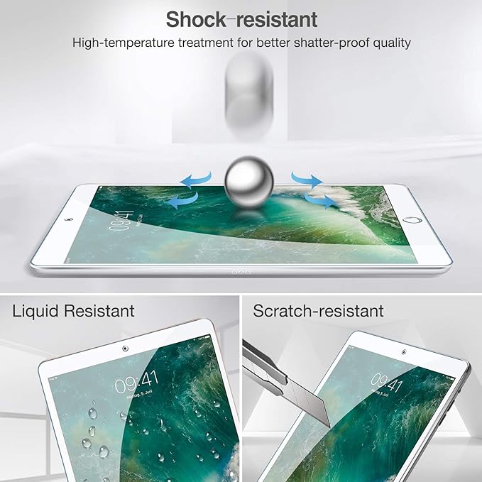 2Pack for iPad Pro 12.9 Gen (2015, 2016, 2017) 9H Tempered Glass Screen Protector.