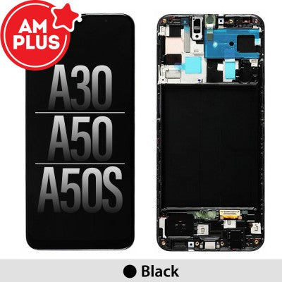 Tecguru-Samsung Galaxy A50 A505F OLED Screen Replacement Digitizer GH82-19204A/19714A/19289A/19713A/19711A (Service Pack)-Black