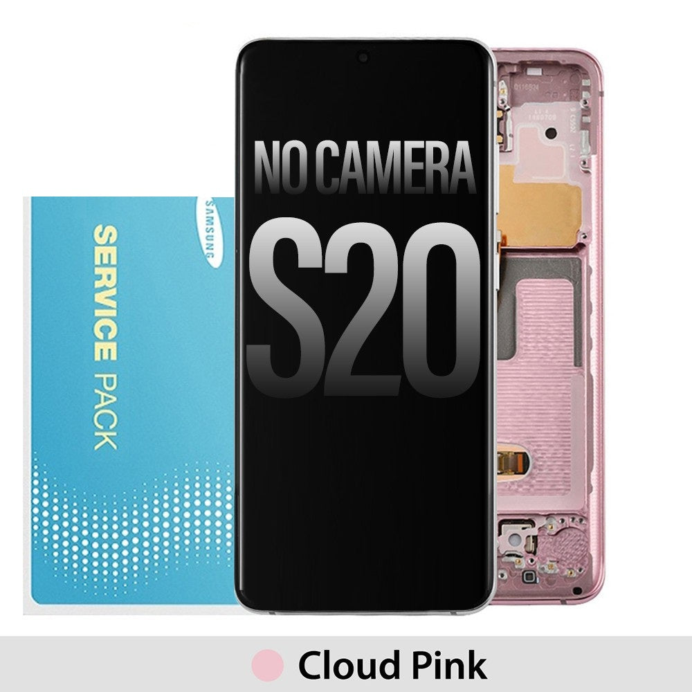 Samsung Galaxy S20 G980 OLED Screen Replacement Digitizer GH82-22131C/GH82-22123C/GH82-31432C (Gold)-Cloud Pink