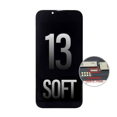 BQ7 Soft OLED Assembly for iPhone 13 Pro | 11 Pro Max | 12 | 12 Pro | 12 Pro Max | 13 Pro Max | 13 | 14 Plus | 14 Pro Max | 14 Pro | 14 | 15 Plus | 15 Pro | 15 | 15 Pro Max | XS | XS Max Screen Replacement (Compatible for IC chip transfer) parts