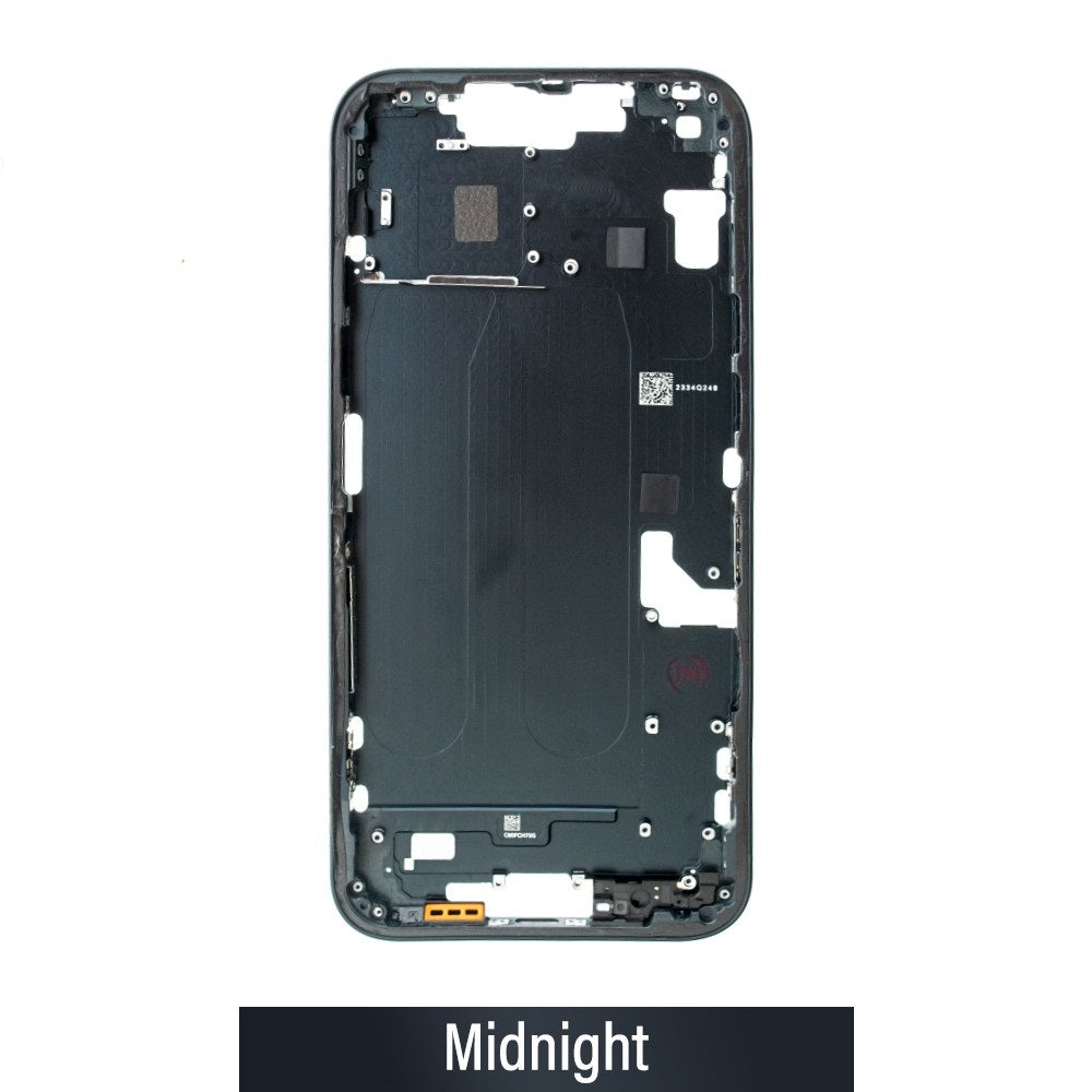 Brown Chassis Mid Frame Cover Replacement Assembly for iPhone 14 Plus-Midnight (CHINA VERSION)