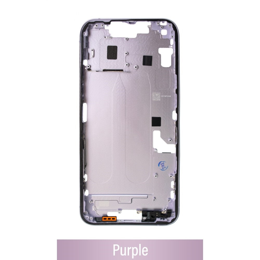 Brown Chassis Mid Frame Cover Replacement Assembly for iPhone 14 Plus-Purple (CHINA VERSION)