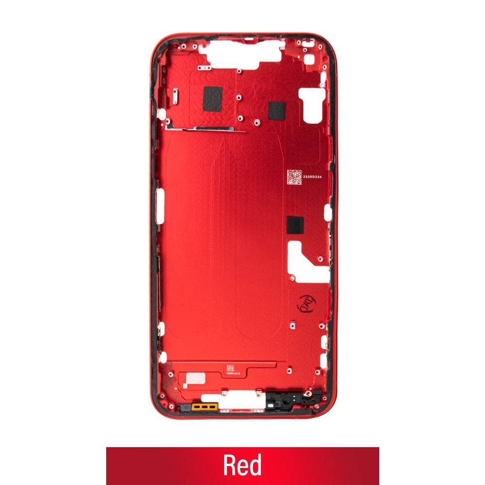 Brown Chassis Mid Frame Cover Replacement Assembly for iPhone 14 Plus-Red (CHINA VERSION)