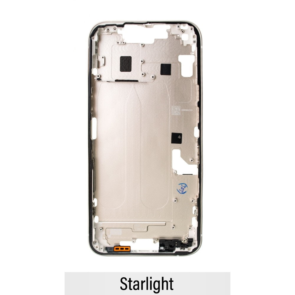 Brown Chassis Mid Frame Cover Replacement Assembly for iPhone 14 Plus-Starlight (CHINA VERSION)