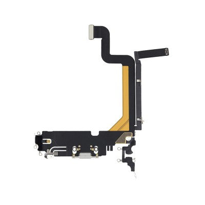 Red Charging Port for iPhone 14 Pro Max-Silver