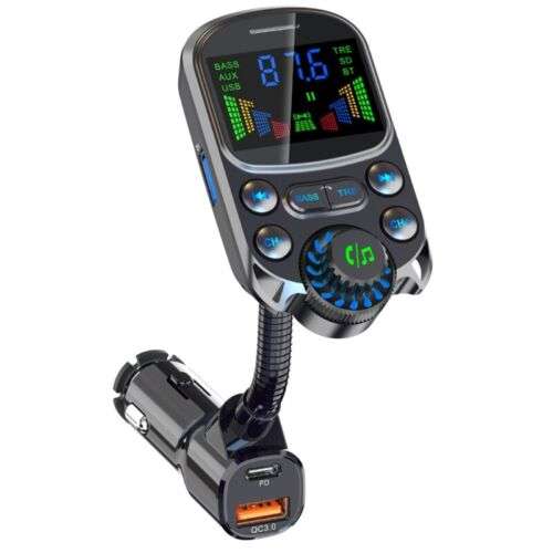 PBuddy Original Car Charger FM Transmitter Car Radio Bluetooth Kit Dual USB QC3.0 Wireless MP3 Player Charger Adapter Hands-Free BT Tuner FM Modulator