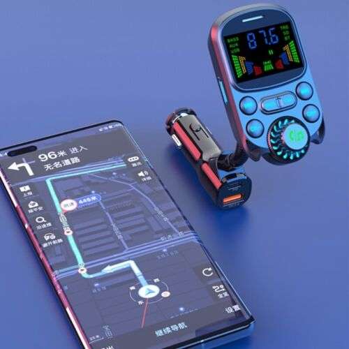 PBuddy Original Car Charger FM Transmitter Car Radio Bluetooth Kit Dual USB QC3.0 Wireless MP3 Player Charger Adapter Hands-Free BT Tuner FM Modulator