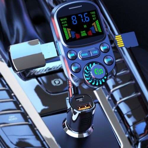 PBuddy Original Car Charger FM Transmitter Car Radio Bluetooth Kit Dual USB QC3.0 Wireless MP3 Player Charger Adapter Hands-Free BT Tuner FM Modulator
