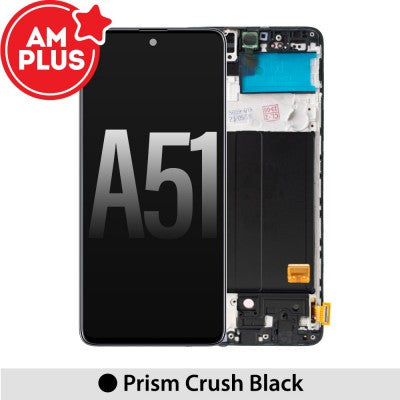 Tecguru-Samsung Galaxy A51 A515F OLED Screen Replacement Digitizer GH82-21680A/21669A/22084A/22083A (Service Pack)-Black