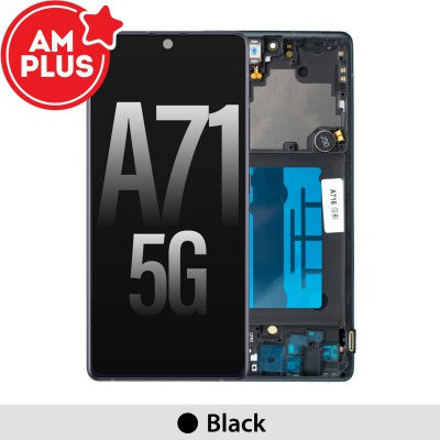 Tecguru-Samsung Galaxy A71 5G A716B Screen Replacement GH82-22804A (Service Pack)-Black