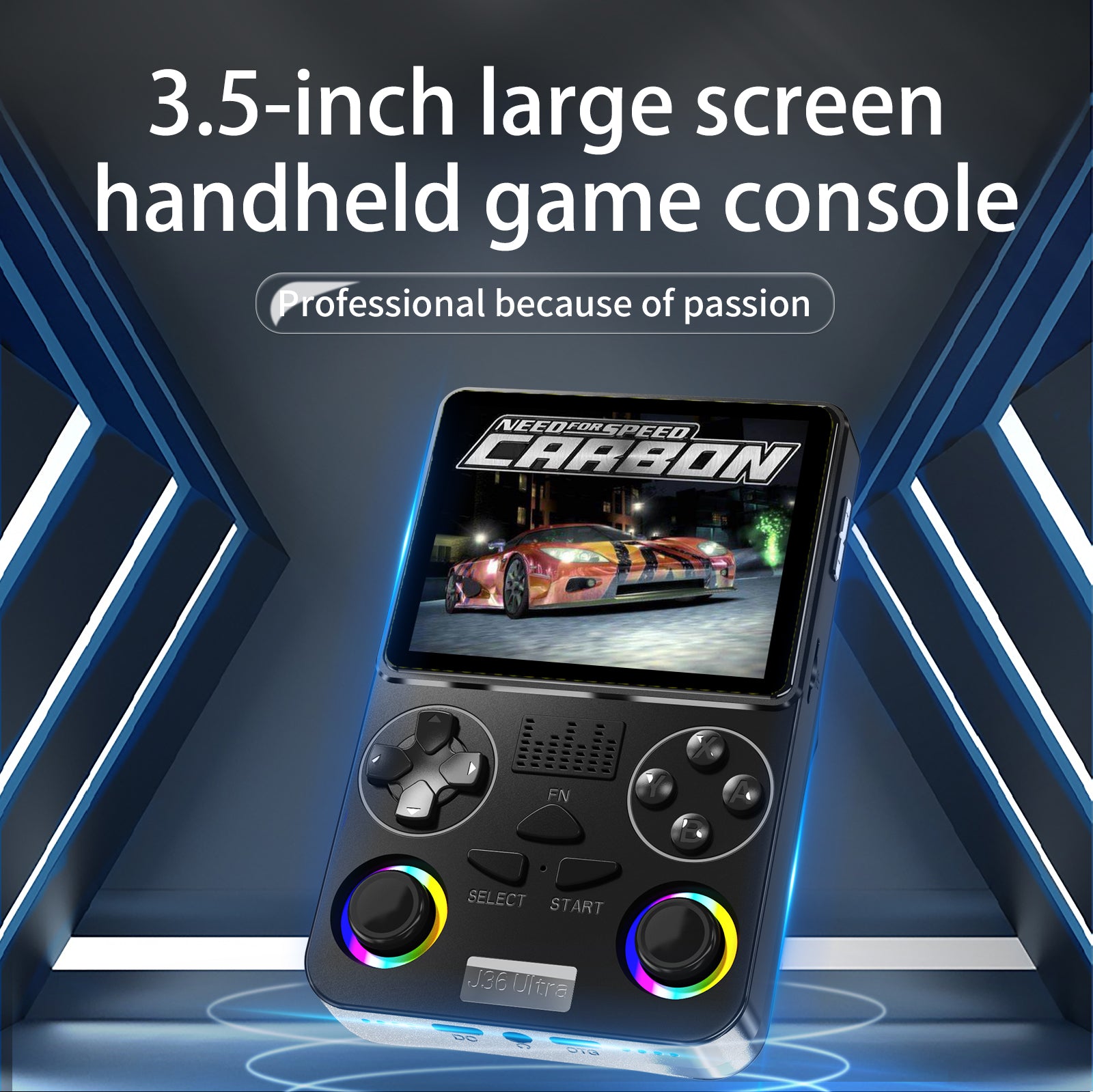 J36 Dual-Player Retro Gaming Console with WiFi & Type-C – 15,000+ Games TF Card